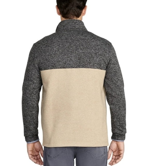 IZOD MEN'S 1/4 Zip‎ Pullover Fleece Sweater Camel Heather XL - Picture 2 of 8